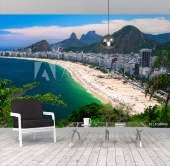 Picture of Copacabana beach in Rio de Janeiro Brazil